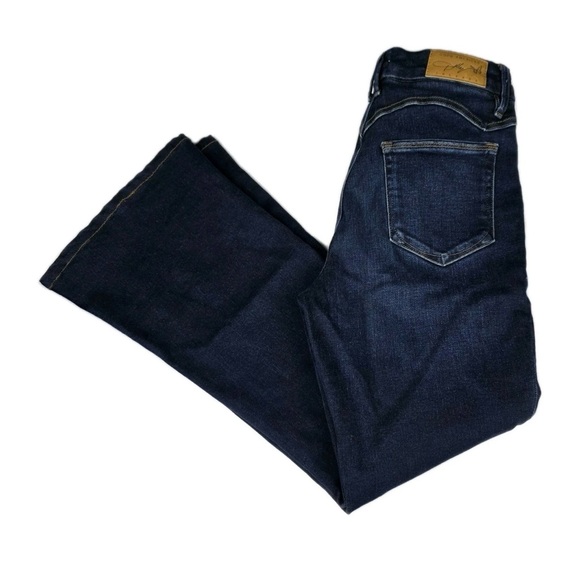 Good American Dolly Joleans Jeans Womens Size 8/29 Petite Flare Blue Denim Pants - Picture 2 of 12